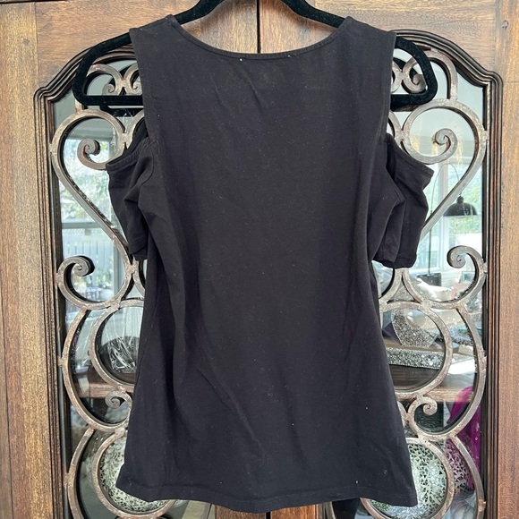 Michael Kors black cold shoulder top - Picture 3 of 3